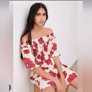 ba&sh KIARA Floral Off-Shoulder Dress